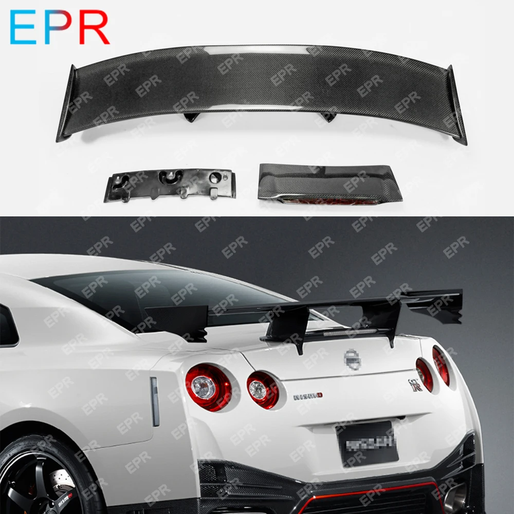 Для Nissan R35 GTR углеродное волокно задний спойлер Комплект кузова автомобильный