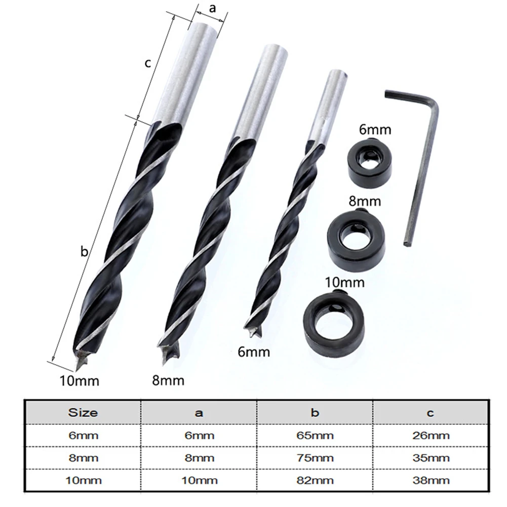 

6/8/10mm Self Centering Dowelling Jig Dowel Puncher Drilling Tools Hole Opener for Woodworking 1set