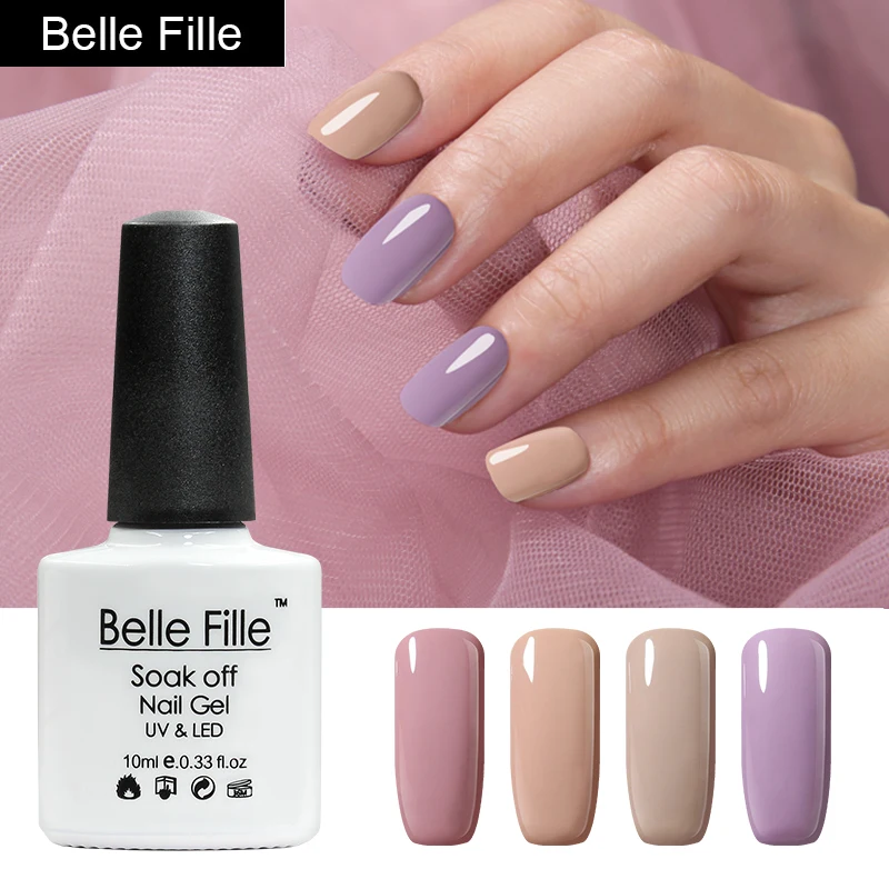 Belle Fille 10 мл телесного цвета УФ гель лак для ногтей голографический грунт Esmalte