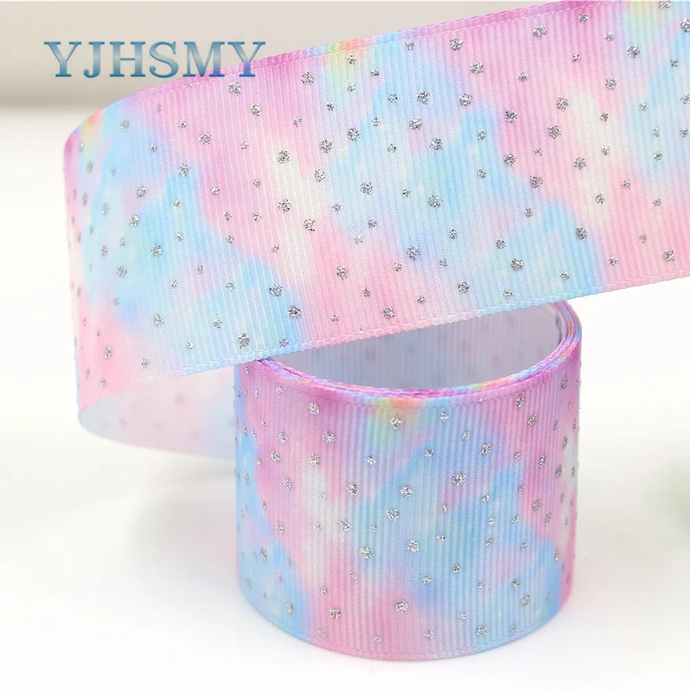 YJHSMY I 181123 278 38 мм 10 ярдов мультфильм флэш ленты термопечать grosgrain Подарочная