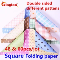 folding paper handmade double sided different pattens origami paper mix flowers dots color paper diy square paper cranes origami