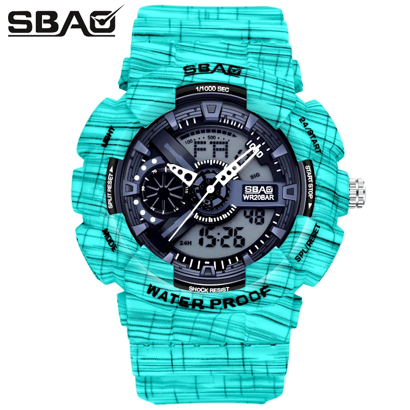 Модные брендовые ковбойские спортивные часы Sbao новые военные армейские цифровые