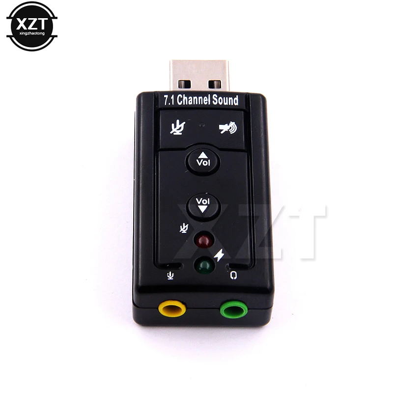 Внешний usb адаптер для звуковой карты Виртуальный 7 1 ch USB 2 0 микрофон динамик Аудио