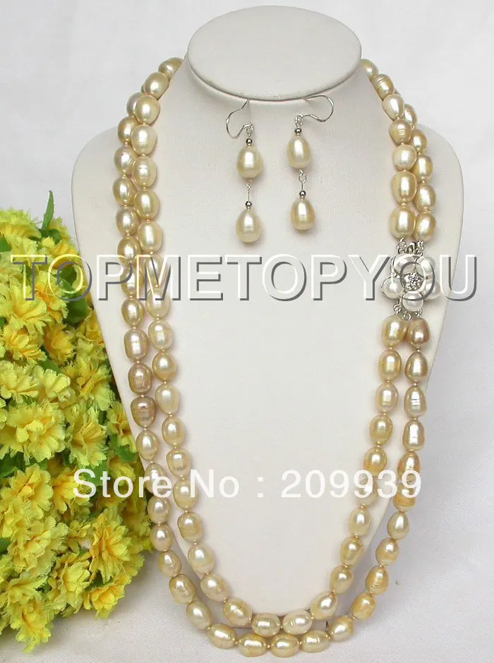 Ожерелье и серьги huij 001697 WOW комплект из колье серёг натурального жемчуга