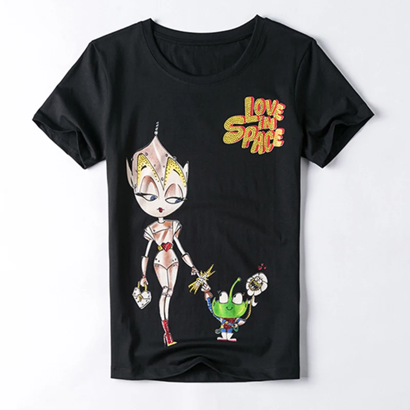 Новинка 2017 летняя футболка модный однотонный продукт приталенная женская модель