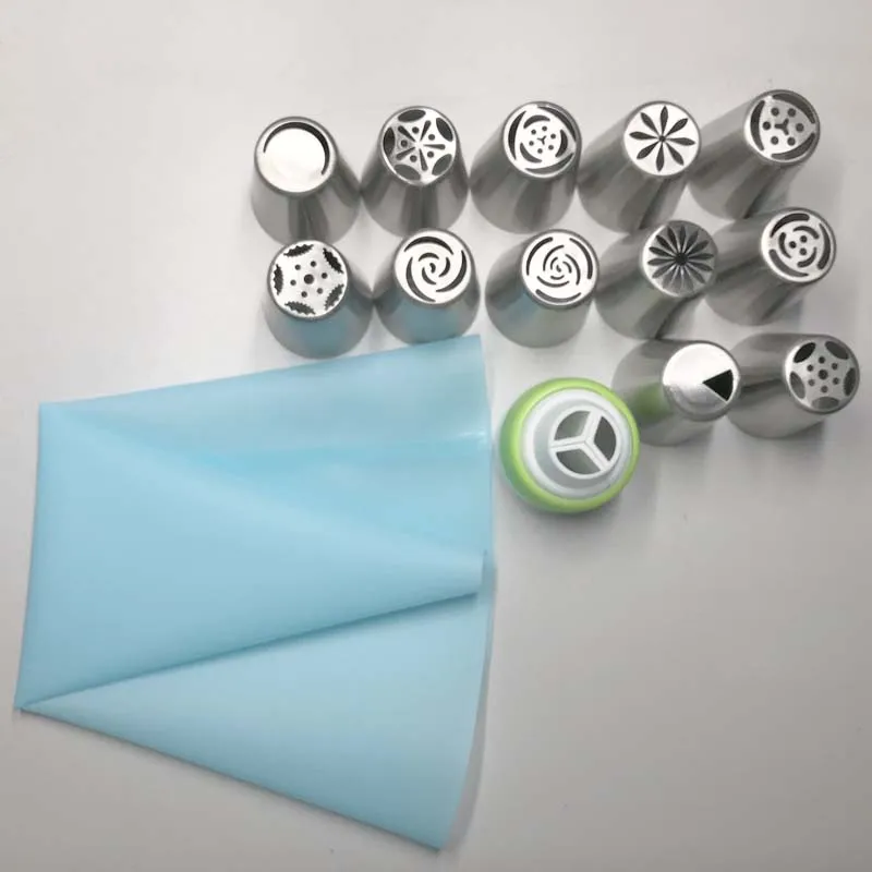 14 шт./компл. Кондитерские насадки из нержавеющей стали для крема с кондитерским