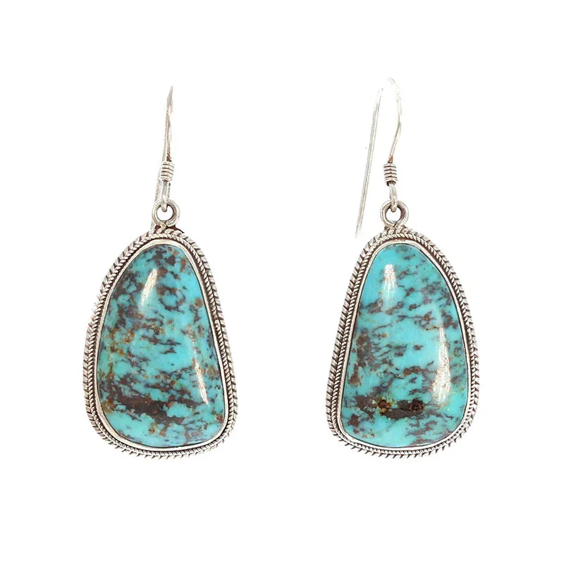 

Vintage Drop Earrings For Women Ethnic Resin Green Stone Large Bohemian Dangle Earrings Statement Jewelry Female Brincos Z3J360