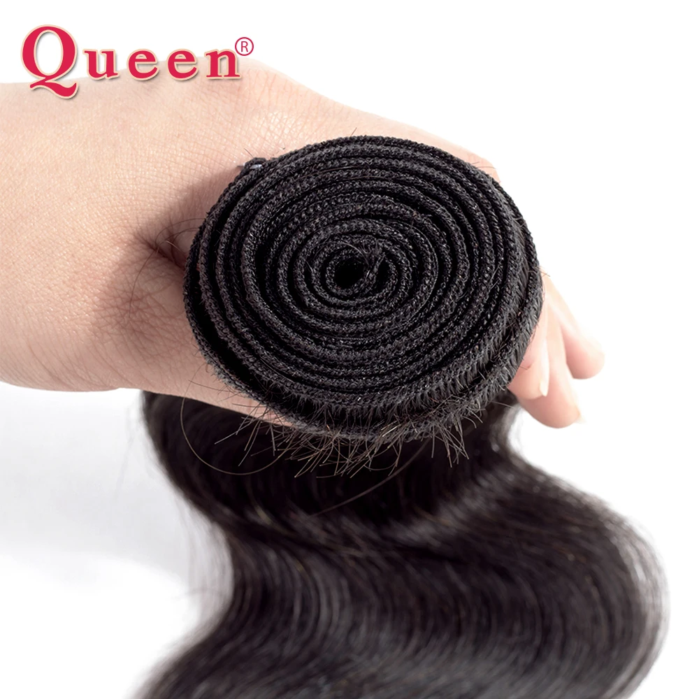 Queen hair Products перуанские волнистые пучки с закрытием Remy 3 пучка человеческих волос с закрытием Детские волосы для наращивания