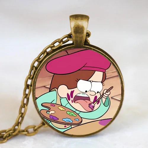 Стимпанк драма мультфильм Билла сифон колесо Арт mabel с пером подвески ожерелье 1