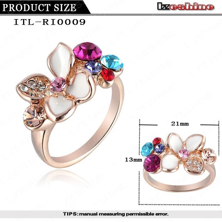 Новые Модные женские ювелирные изделия аварийные кольца в виде цветка с