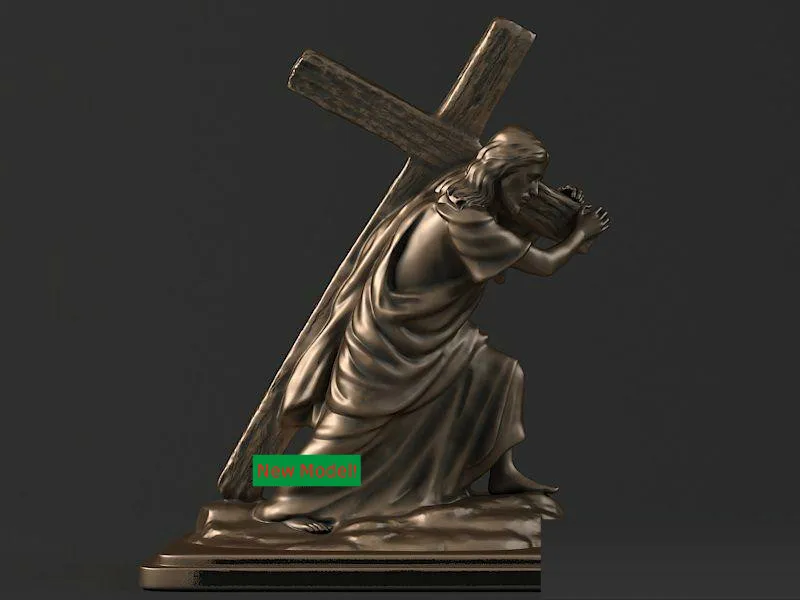 

3D model stl format for cnc machine Jesus Cross