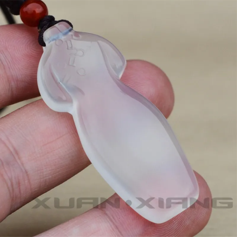 2018 Ladies Necklace Pendant Natural White Chalcedony Chinese Style Famous Cheongsam Gift for Women Fashion Jewelry | Украшения и