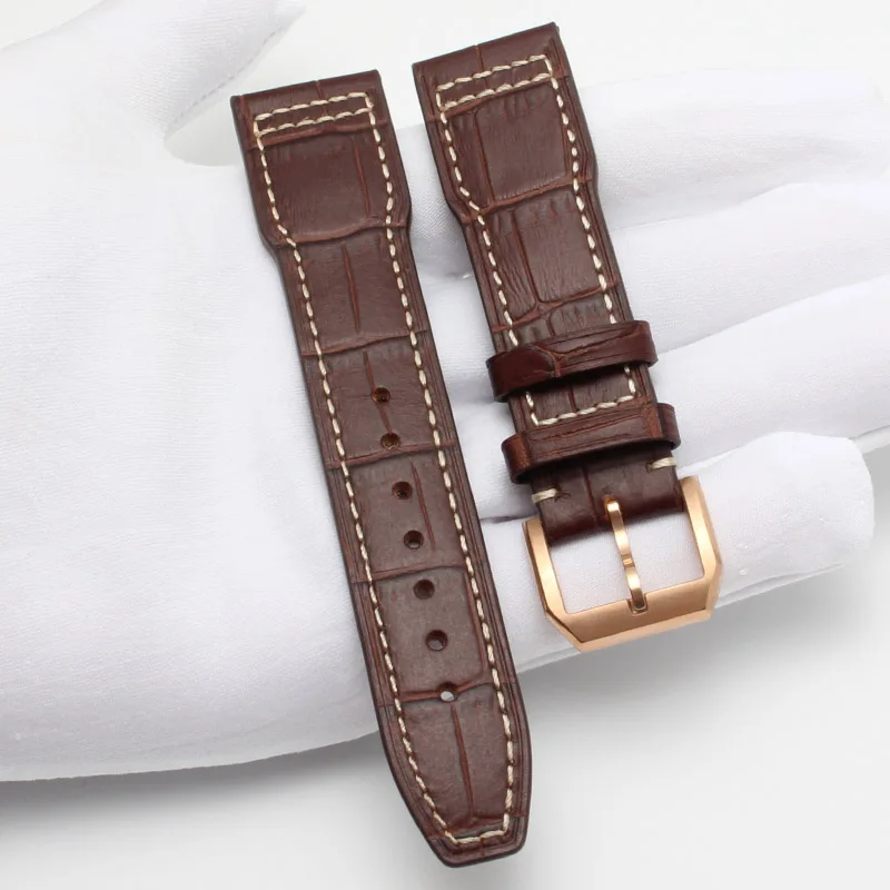 9 Высокое качество кожаный ремешок для часов мужской браслет для IWC 327004 португальский Пилот Серии Кожаный браслет 20 мм 21 мм 22 мм - Цвет ремешка: 9