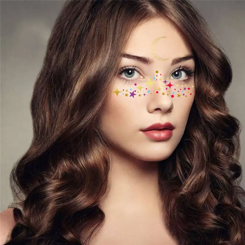 1 лист маска для лица, светящаяся в темноте Татуировка stickersfashion Водонепроницаемый заблокирован веснушки Make Up для боди-арта глаз наклейки надпись «Bride Tribe» Вечерние