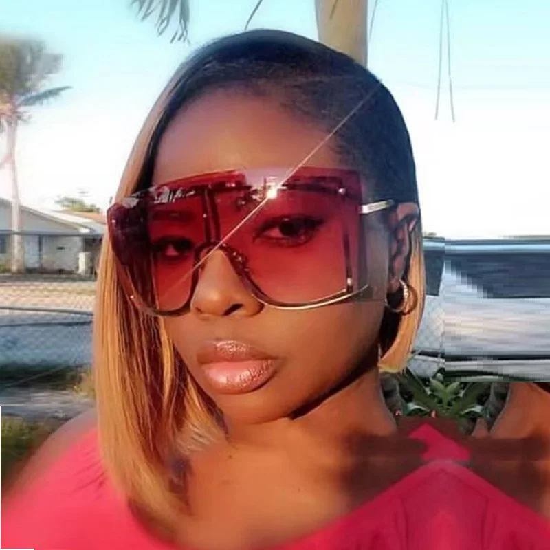 Новинка солнцезащитные очки унисекс большого размера с градиентом модные