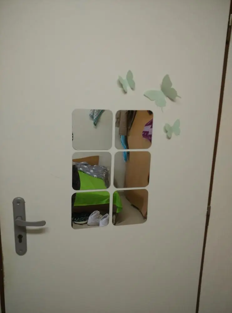 Funlife(TM) 14,5 см x 6 шт. квадратная DIY Зеркальная Наклейка на стену, съемный домашний декор, потолочное зеркало на крышу, кристальная настенная наклейка DIY акрил