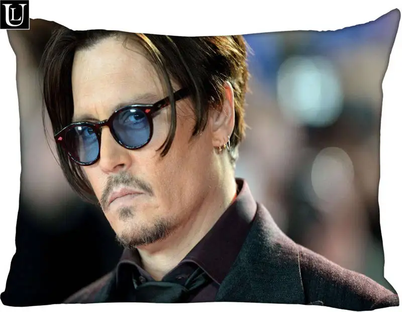 

Custom Johnny Depp Rectangle Pillowcase zipper Classic Pillow Case Customized Pillow Case Covers Two Sides Drop Shippping