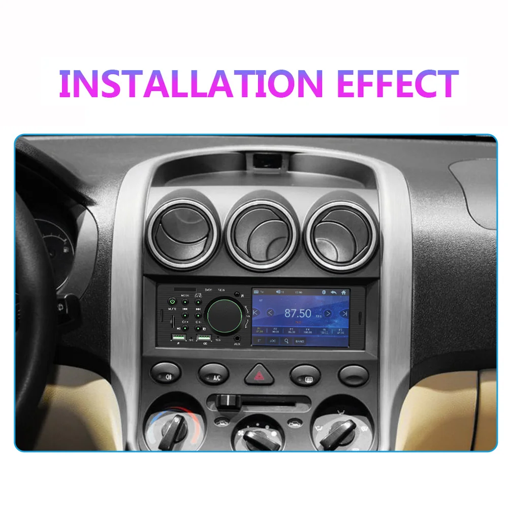 1 Din 4,1 дюймов Автомобильный Радио fm-плеер Авторадио Bluetooth громкая связь Поддержка камеры заднего вида автомобиля стерео MP5 TF/USB/AUX пульт дистанционного управления
