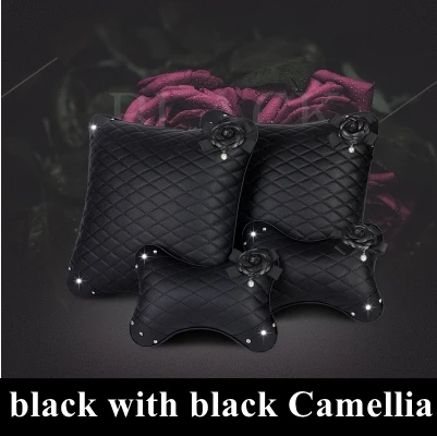 4pcs black 3 DINGDIAN 4 шт. Автомобильная подушка для шеи, автомобильная поясная поддержка, автомобильный стиль, интерьер для HAFEI HAIMA HYUNDAI Iran Khodro JACK JEEP LANCIA - Название цвета: 4pcs black 3