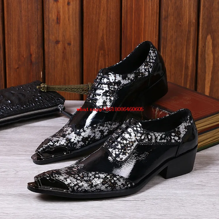 Choudory/Мужская обувь на высоком каблуке Роскошные брендовые черные мокасины для