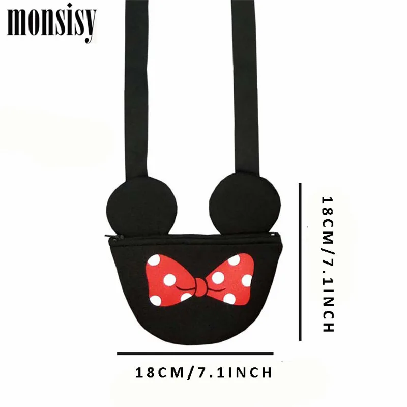 Monsisy детей Crossbody сумки для девочек кошелек и сумка мультфильм Мышь уха в горошек с