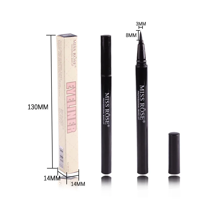 MISS ROSE Черная Подводка для глаз подводка водостойкая женщин макияж контур