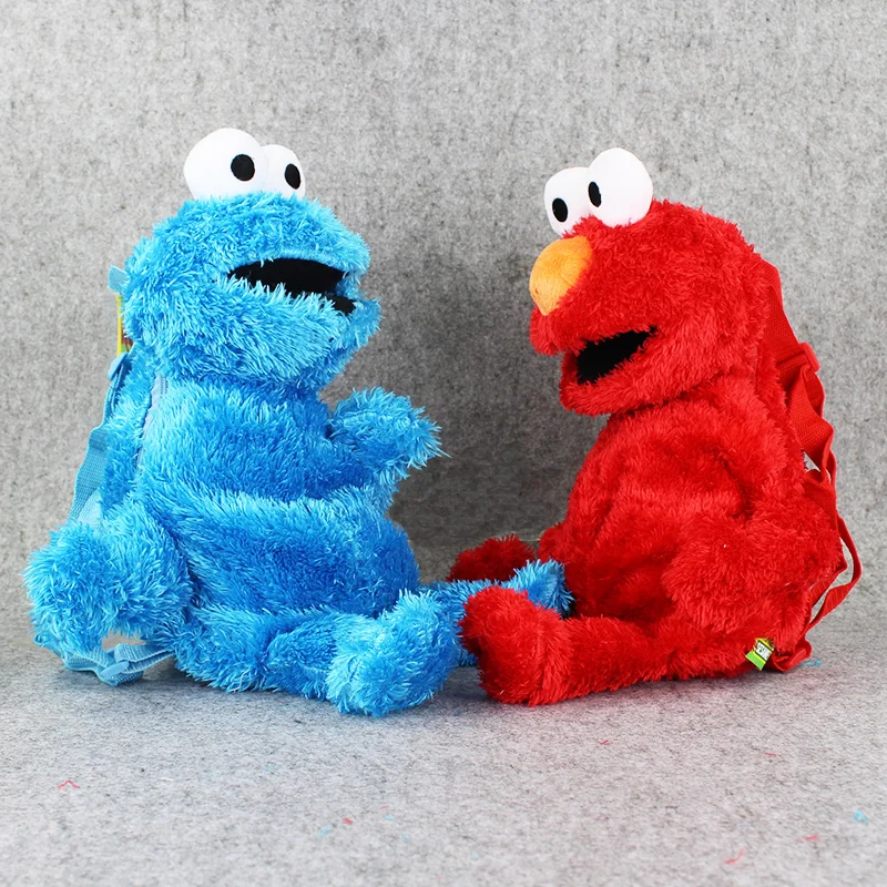 Плюшевый Рюкзак Elmo с аниме Улица Сезам мягкий школьный ранец лучший подарок для