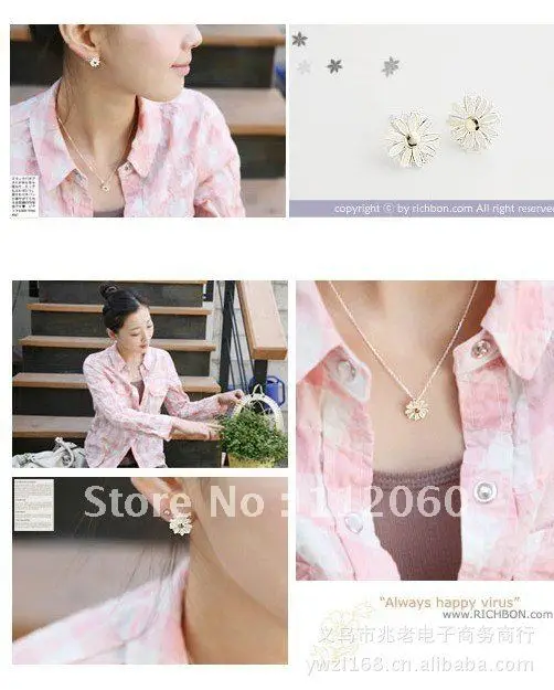 2012 New Arrivals Factory Price Free shipping Daisy earrings Wholesale 10 pieces/lot|earings wholesale|earrings shoeslot baby |