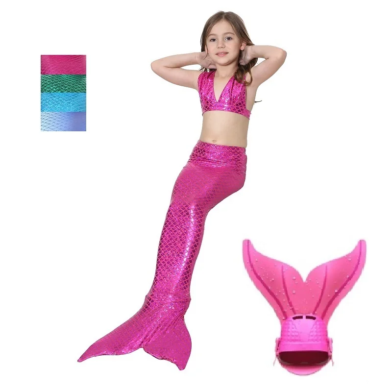 Купальный костюм русалки для взрослых детей маленьких девочек женщин Хэллоуина