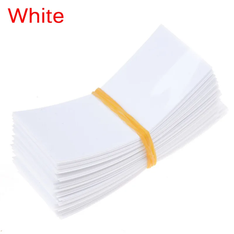 white 100 шт Li-Ion 18650 обёрточная бумага для аккумулятора ПВХ термоусадочные трубки Precut 8 цветов на выбор Размер 72*18,5 мм пленка для аккумулятора - Цвет: white