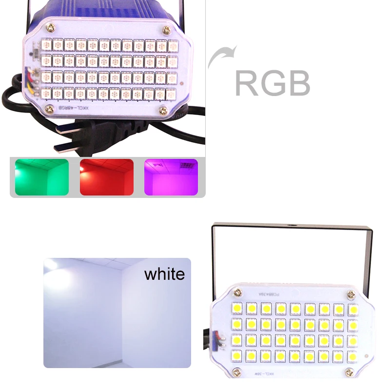 5PCS Excellent qulaity Brightness 36/48LED Operated DJ Strobe Light Disco Party Club Stroboscope stage light effects