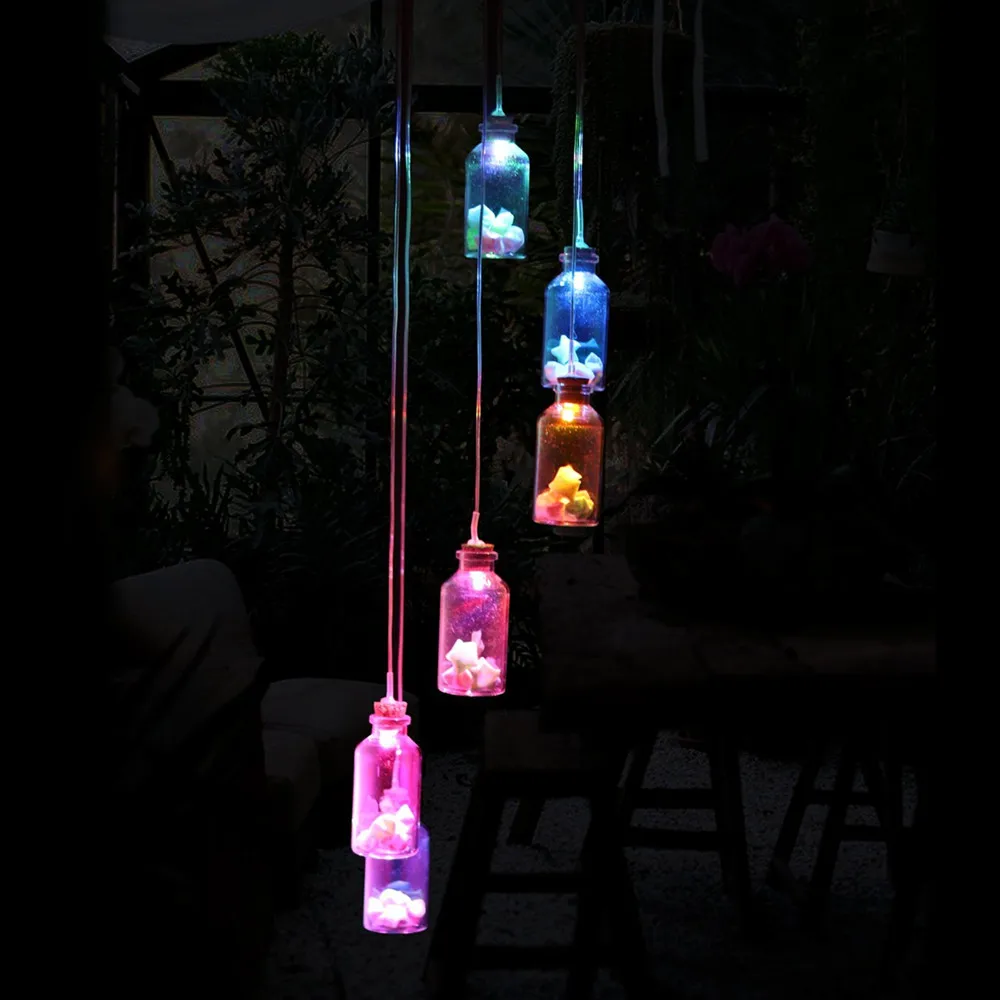 Светодиодный светильник на солнечной батарее романтическая лампа меняющая цвет