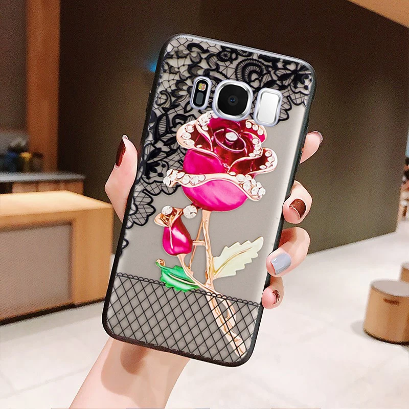 YueTuo coque, чехол, чехол, для samsung Galaxy S8 Plus S 8 Plus S8Plus, роскошный 3d Жесткий Чехол для мобильного телефона с цветочным рисунком, чехол s