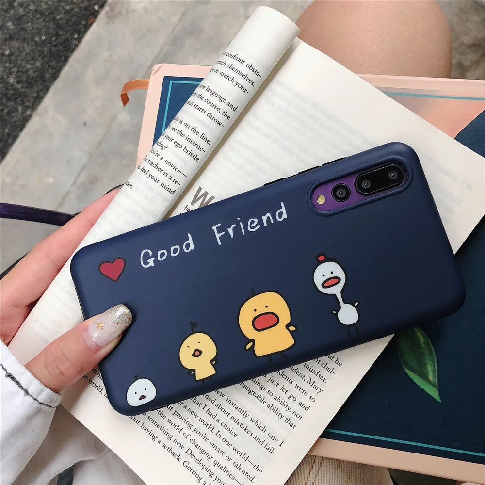 Мода мультфильм животных утка любовное письмо с сердцами узор чехол для телефона