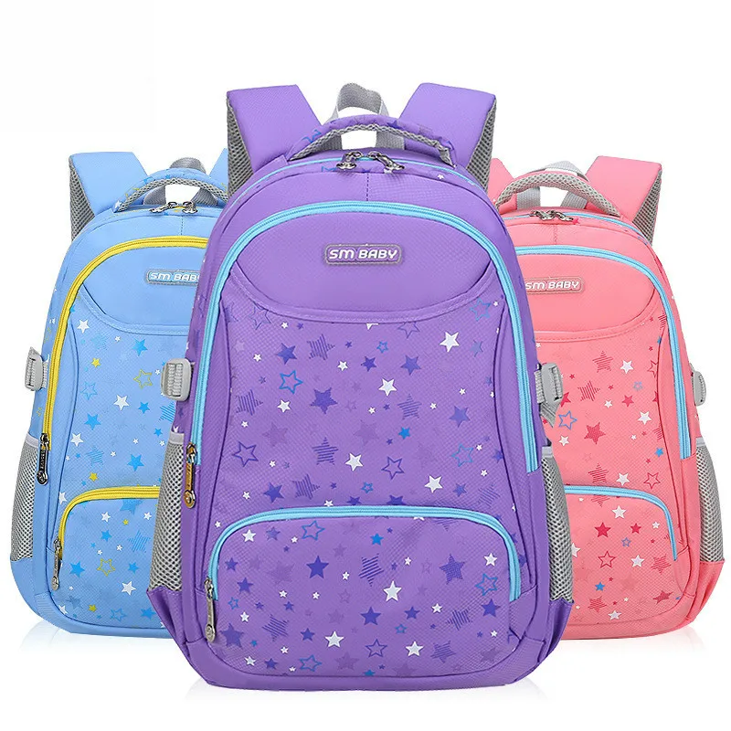 Детские школьные ранцы для девочек ортопедический рюкзак с принтом принцессы