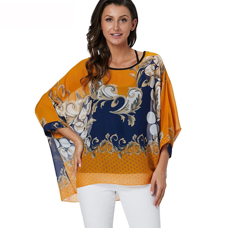 BHflutter 4XL 5XL 6XL размера плюс, женская блузка, сексуальные летние топы с открытыми плечами и леопардовым принтом, повседневные шифоновые блузки, рубашки