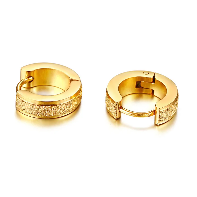 Vnox маленькие тонкие серьги-кольца для женщин серьги круги пескоструйная