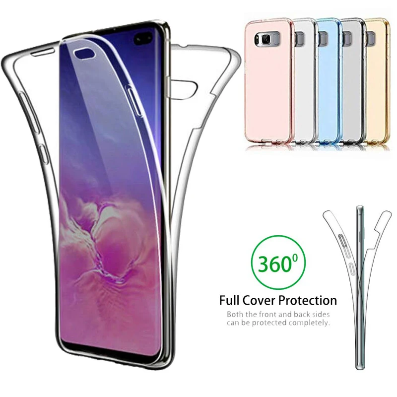 360 Полный корпус чехол для телефона для samsung Galaxy A10 A30 A40 A50 A70 M10 M20 S10 плюс S9 S8 S7 A5 A6 A8 J4 J6 чехол из силикона и термополиуретана