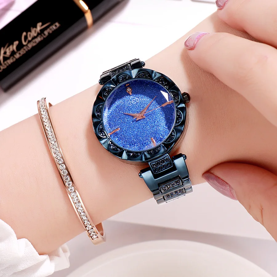 GEDI Новые подлинные модные женские часы с бриллиантами модный стиль