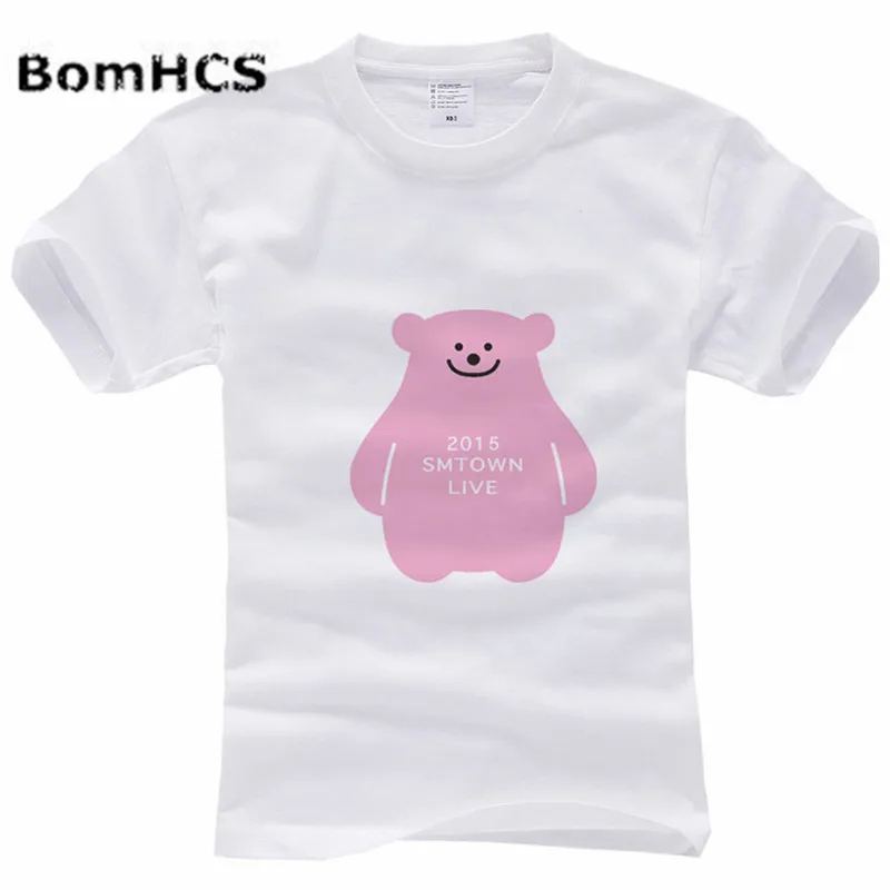 BomHCS SMTOWN Live World Tour IV футболка с поддержкой для фанатов летняя хлопковая коротким