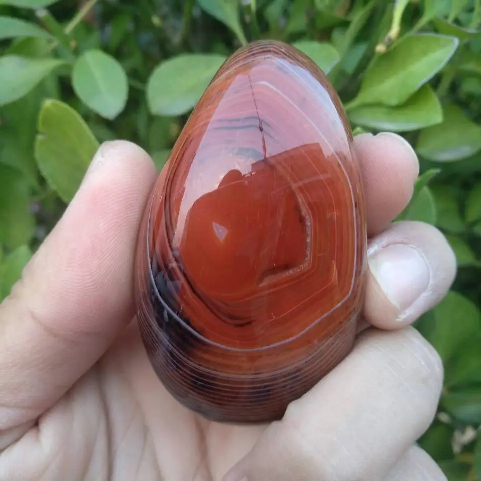 Натуральный полосчатый Агат Sardonyx полированный минерал окаменевшая пальма|Камни|