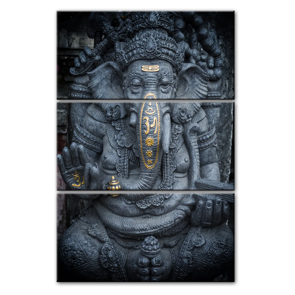 

3 Panels Hindu gods Modular Pictures For Living Room Ganesha Gods Canvas Paintings On The Wall Art Canvas Prints Cuadros Decor