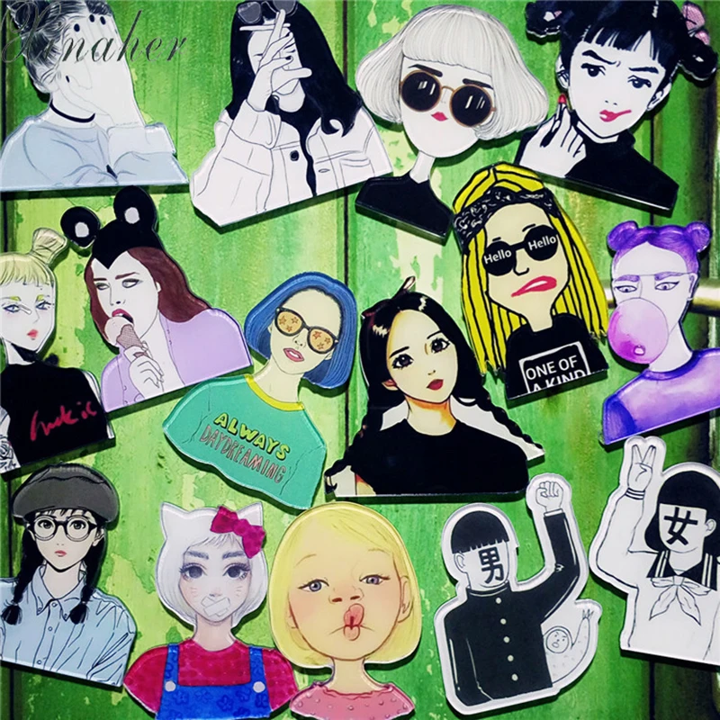 XINAHER 1 шт. милые Мультяшные значки на булавке Kawaii значок нашивки на рюкзаке значки на одежду акриловые значки