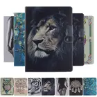 Силиконовый кожаный чехол-книжка с рисунком льва, Тигра для девочек Samsung Galaxy Tab 4 10,1 T530 T531 T535 10,1 чехол для планшета + пленка + ручка