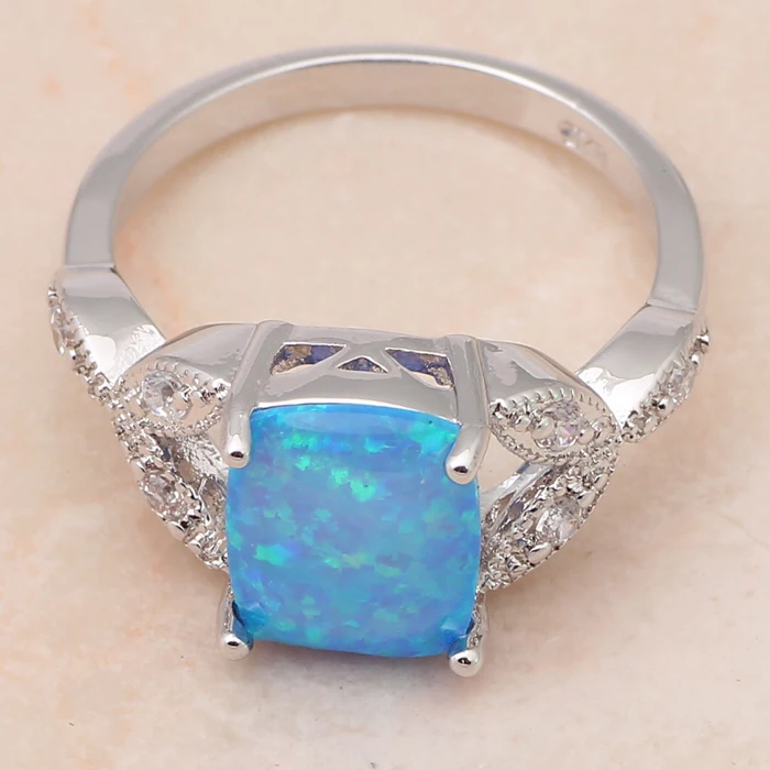 Низкая цена! Модные ювелирные изделия прямоугольной формы с голубым огненным