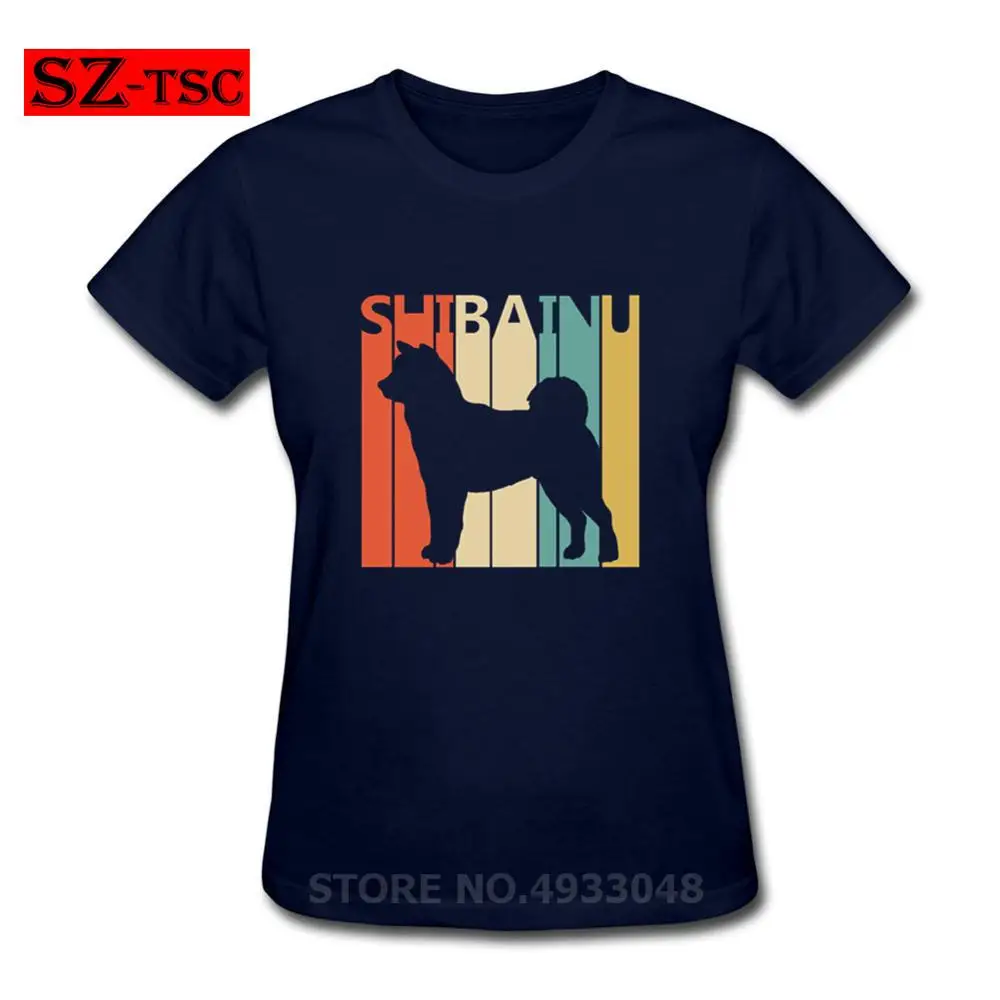 Забавная Винтажная футболка с короткими рукавами и рисунком собаки Шиба ину 1970-х