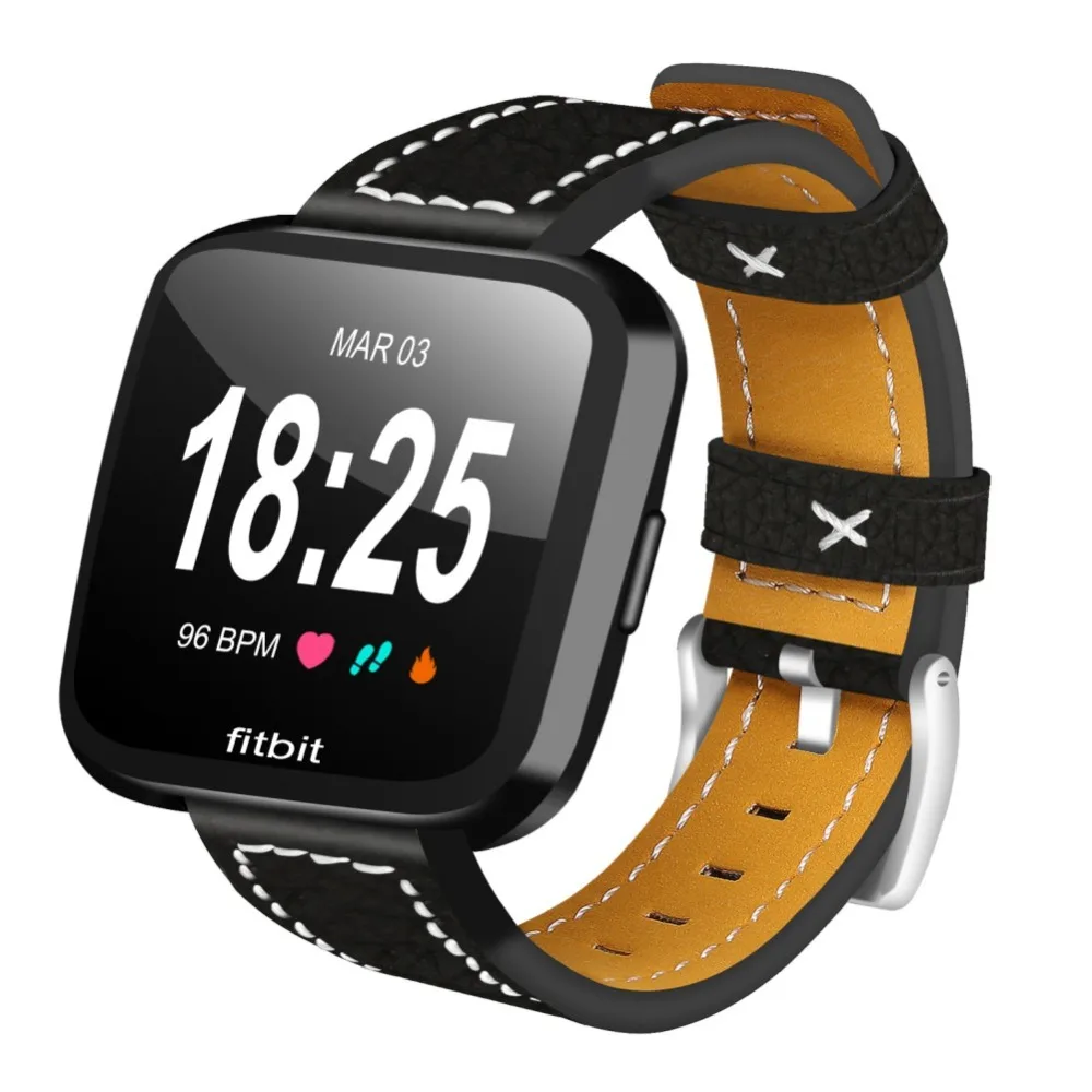 Для Fitbit Versa ремешок для часов сменный классический браслет из натуральной кожи