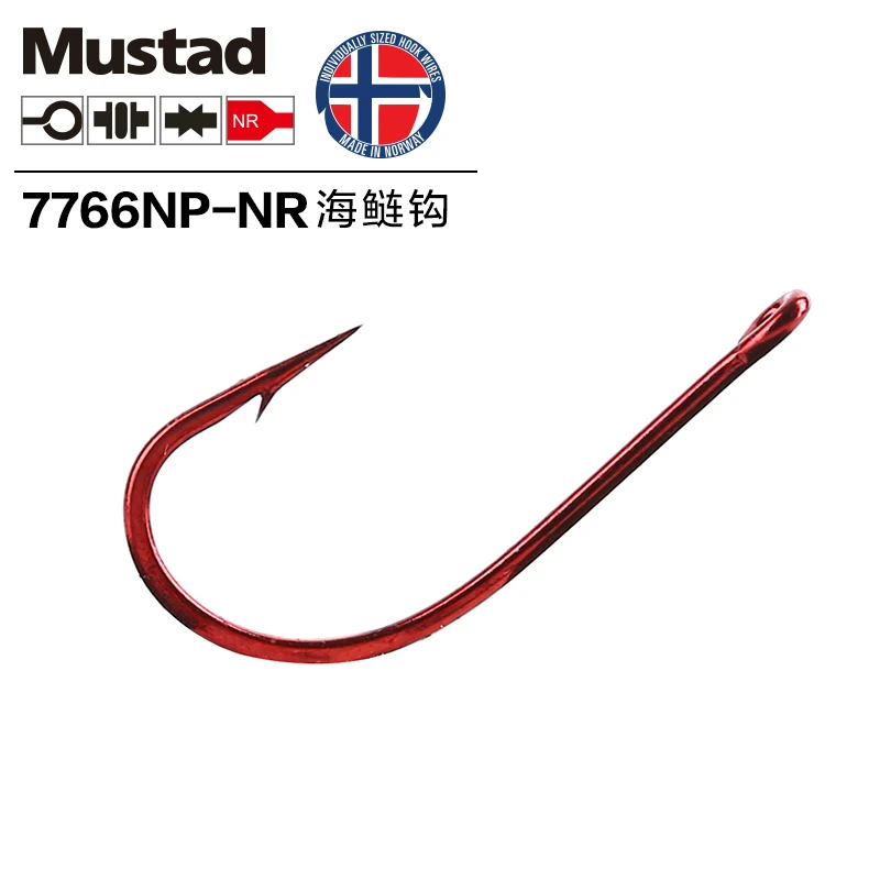 1 упаковка Mustad рыбалка крючки станок и 7766NP-NR Красный Тарпон крови-крючок