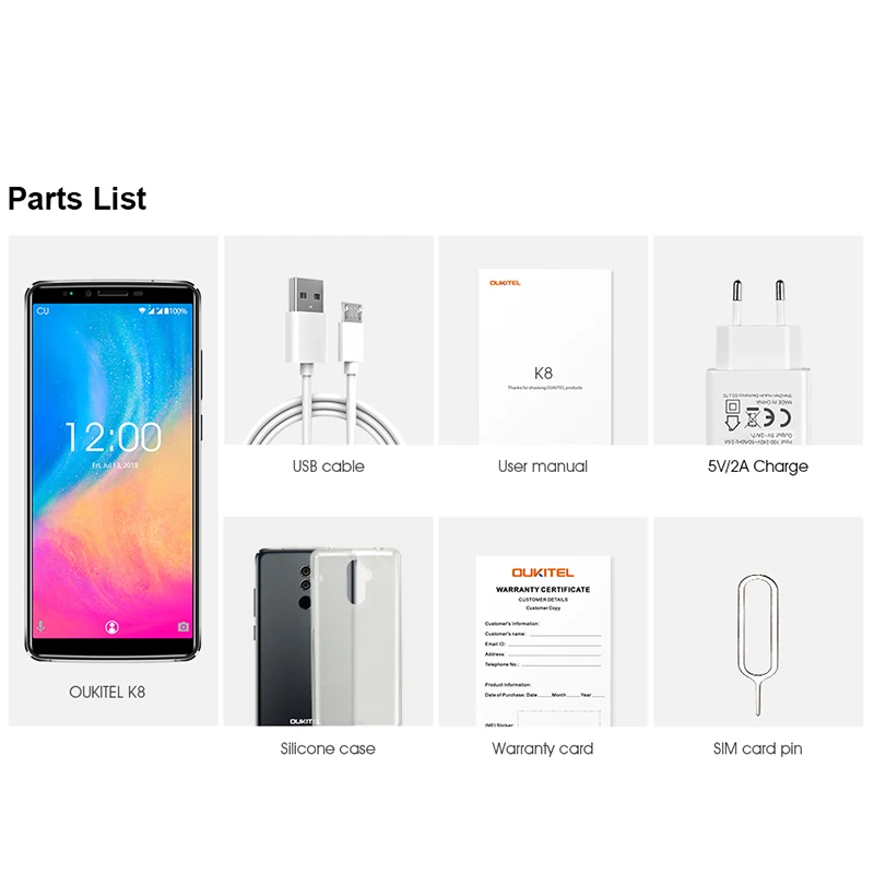 Oukitel K8 18:9 полный Дисплей 6 0 &quotмобильный телефон FHD Android 8 4G B Оперативная память