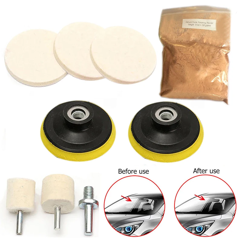 Набор для полировки сверл универсальные инструменты ветрового стекла шерсть 8